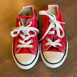Kids Red Converse- Size 11.5